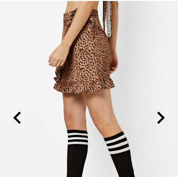 Leopard print mock wrap skirt - Picture 3 of 8